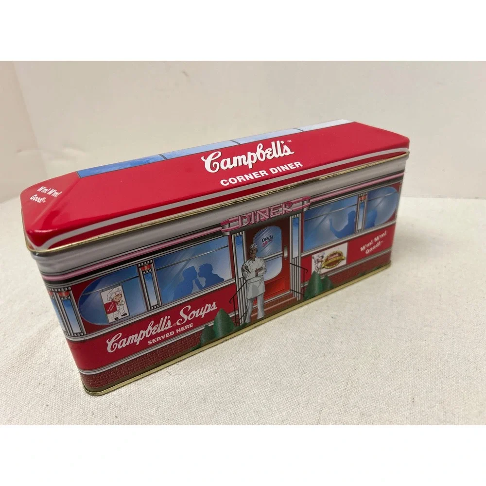 Campbell's Corner Diner‎ Tin Box Retro Collectible Kitchen Decor Storage